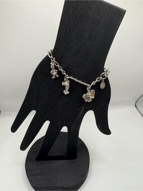 Vintage Disney Silver Charm Bracelet